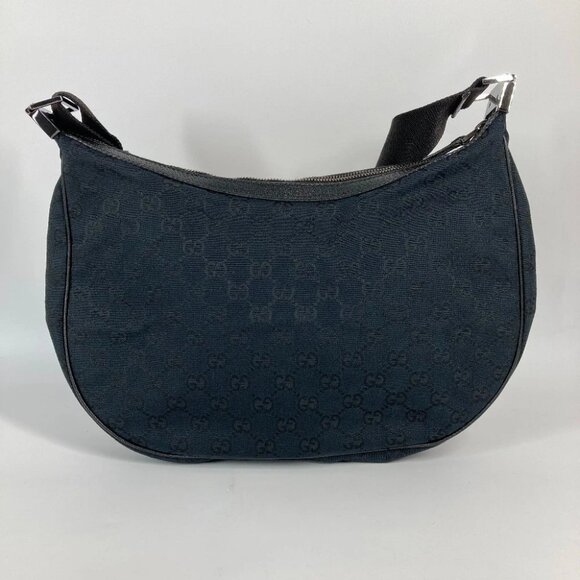 GUCCI GGCanvas Shoulder Bag Black CanvasxLeather - Picture 3 of 14